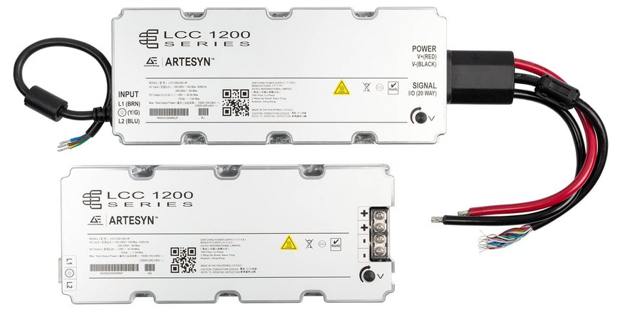 Lüfterlose AC/DC-Netzteile der Serie LCC1200 von Advanced Energy sind bei TTI Europe erhältlich